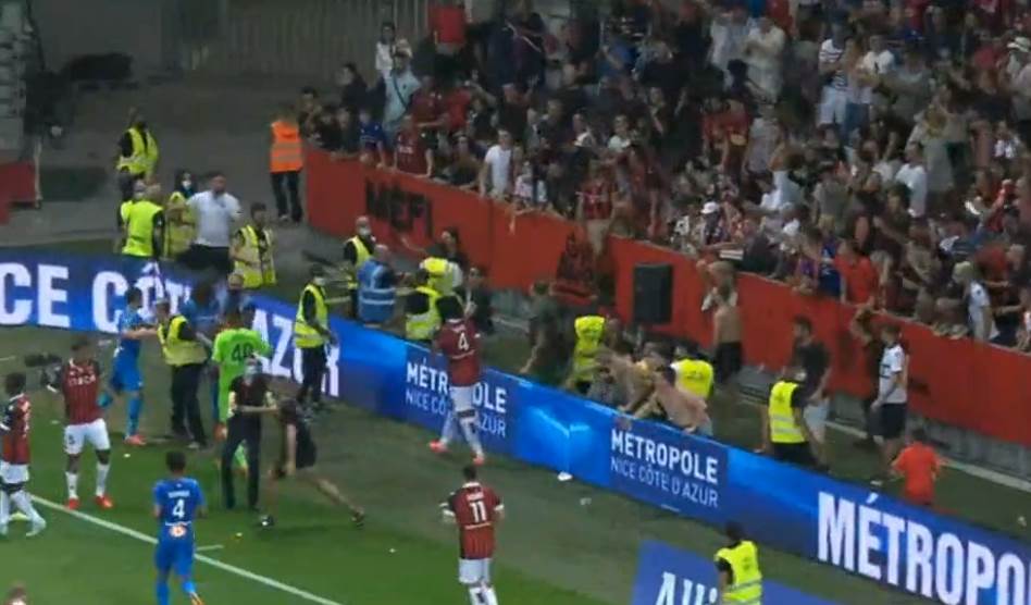 Haos na utakmici Nica Olimpik Marsej član stručnog štaba nokautirao navijača