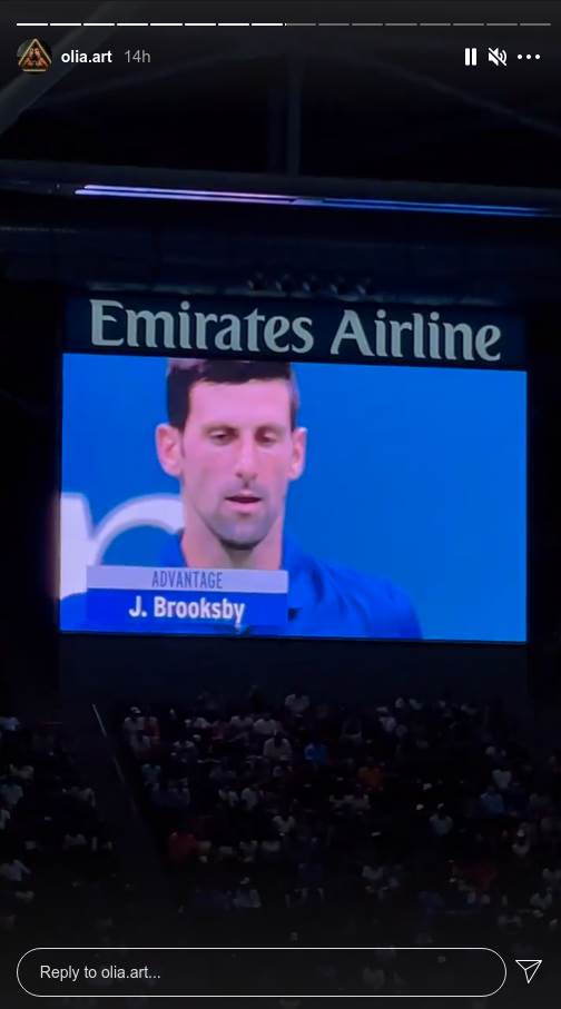 Olja Artanova najlepša navijačica bodri Novaka Đokovića 