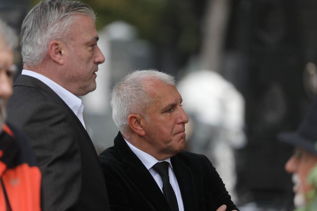 Željko Obradović na sahrani Dude Ivkovića