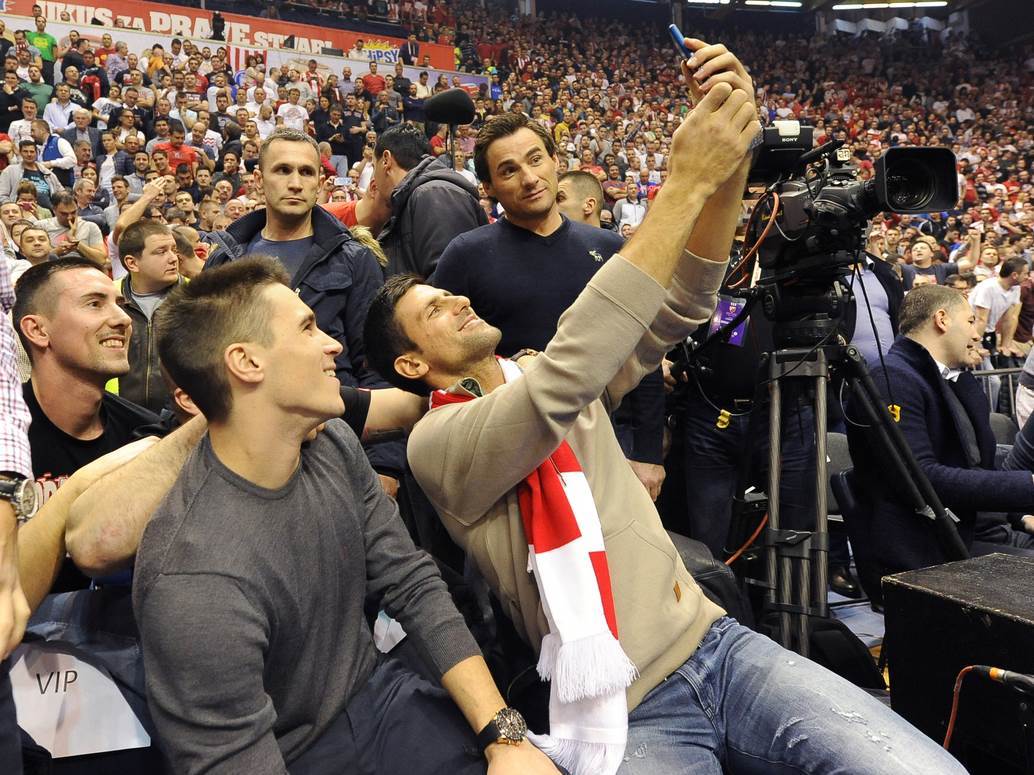 Novak Đoković na utakmici košarkaša Zvezde