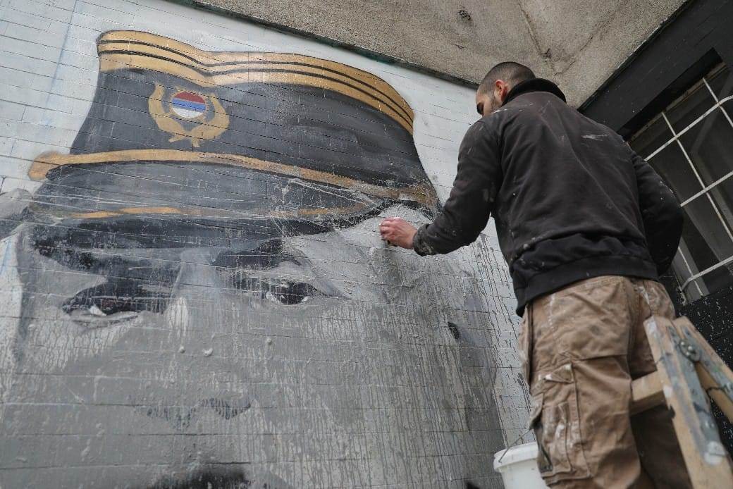 Uništen još jedan mural Ratku Mladiću