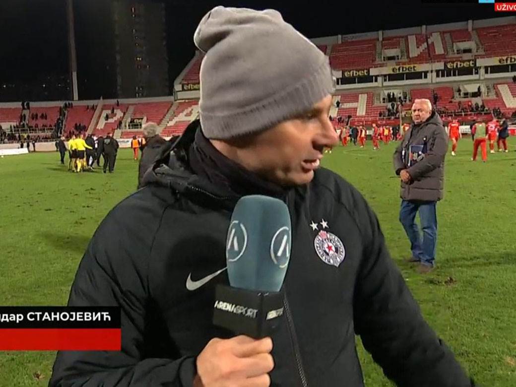 Aleksandar Stanojević o terenu u Nišu na utakmici Partizan Dubočica