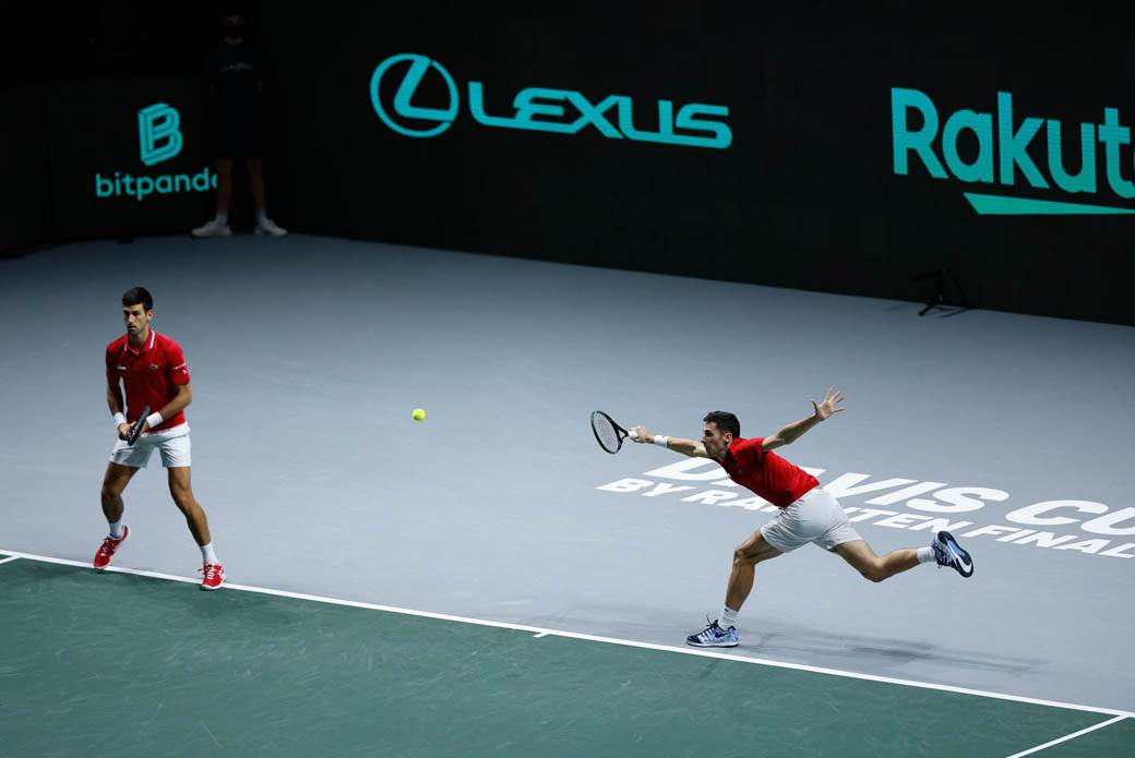 Novak Đoković Nikola Ćaćić Dejvis kup Srbija 2.jpg