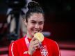 Milica Mandić sluša himnu Bože pravde na dodeli medalja u Tokiju