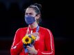 Milica Mandić sluša himnu Bože pravde na dodeli medalja u Tokiju