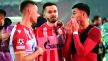 Mirko Ivanić, Nemanja Radonjić i Uroš Spajić na utakmici Zvezde u Ligi šampiona