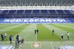 Hansi Flik i Manolo Gonzales poziraju na stadionu Espanjola