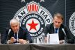Ostoja mijailović i Željko Obradović na Skupštini Partizana