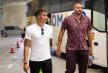 Bogdan Bogdanović i Nikola Jokić dolaze na utakmicu.
