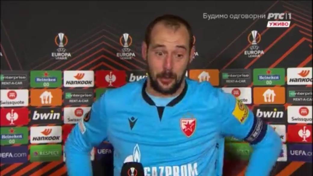 Milan Borjan u suzama posle Brage