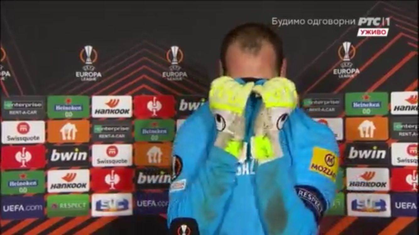 Milan Borjan u suzama posle Brage