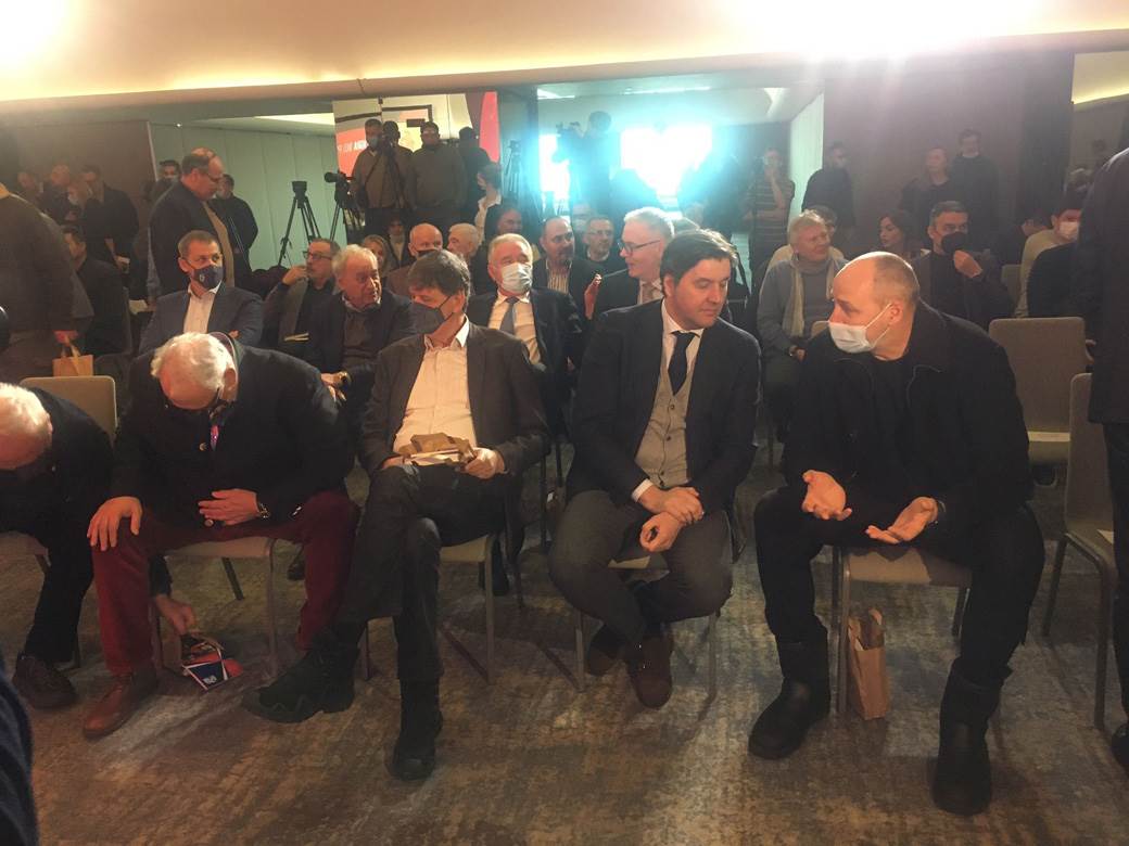 Nikola Rokvić sa partizanovcima Obradovićem i Kićanovićem