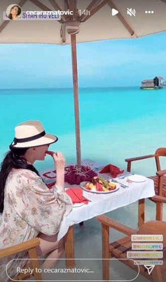 Ceca jurila doručak po bazenu