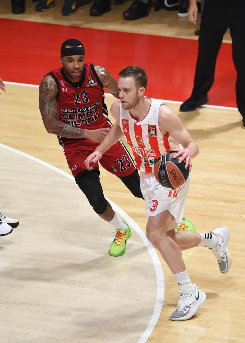 Darko Miličić gleda Crvena zvezda Olimpija Milano