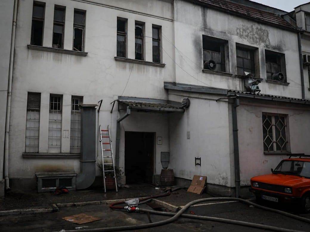 Snimci požara kod Infektivne klinike u Beogradu