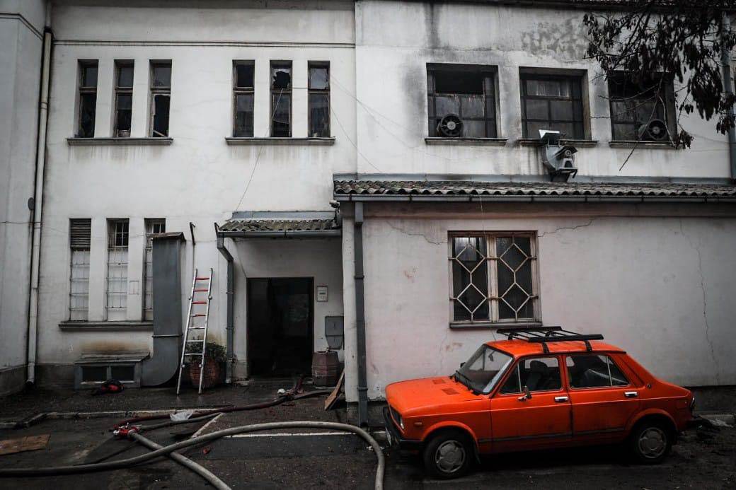 Snimci požara kod Infektivne klinike u Beogradu