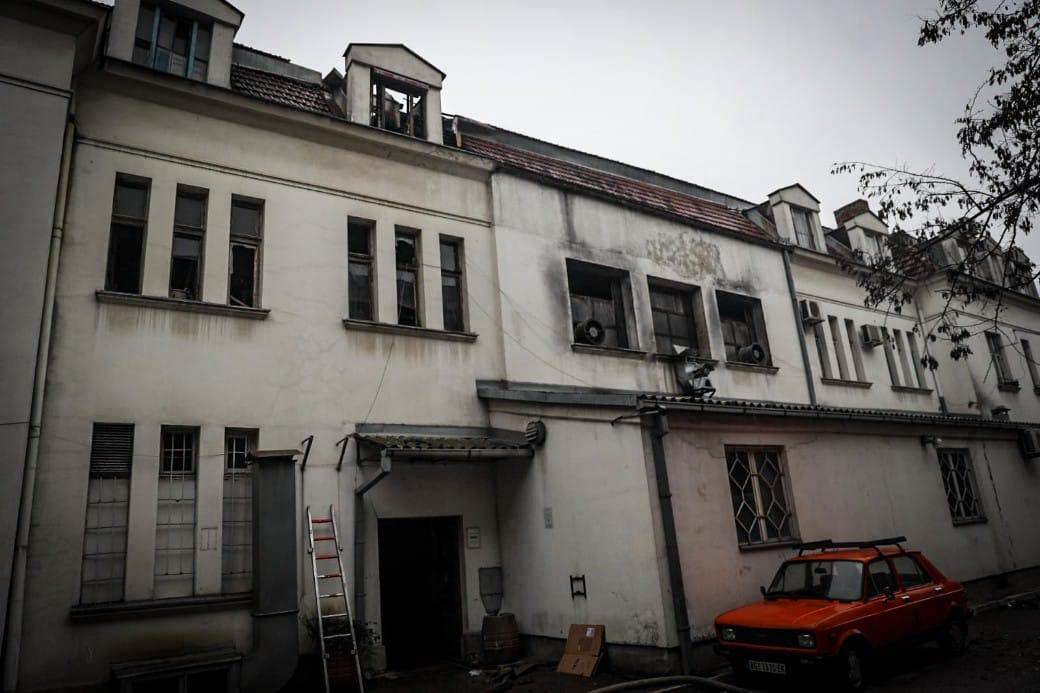 Snimci požara kod Infektivne klinike u Beogradu