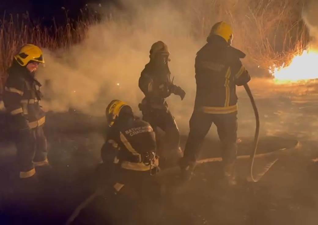 Gašenje požara u Futogu