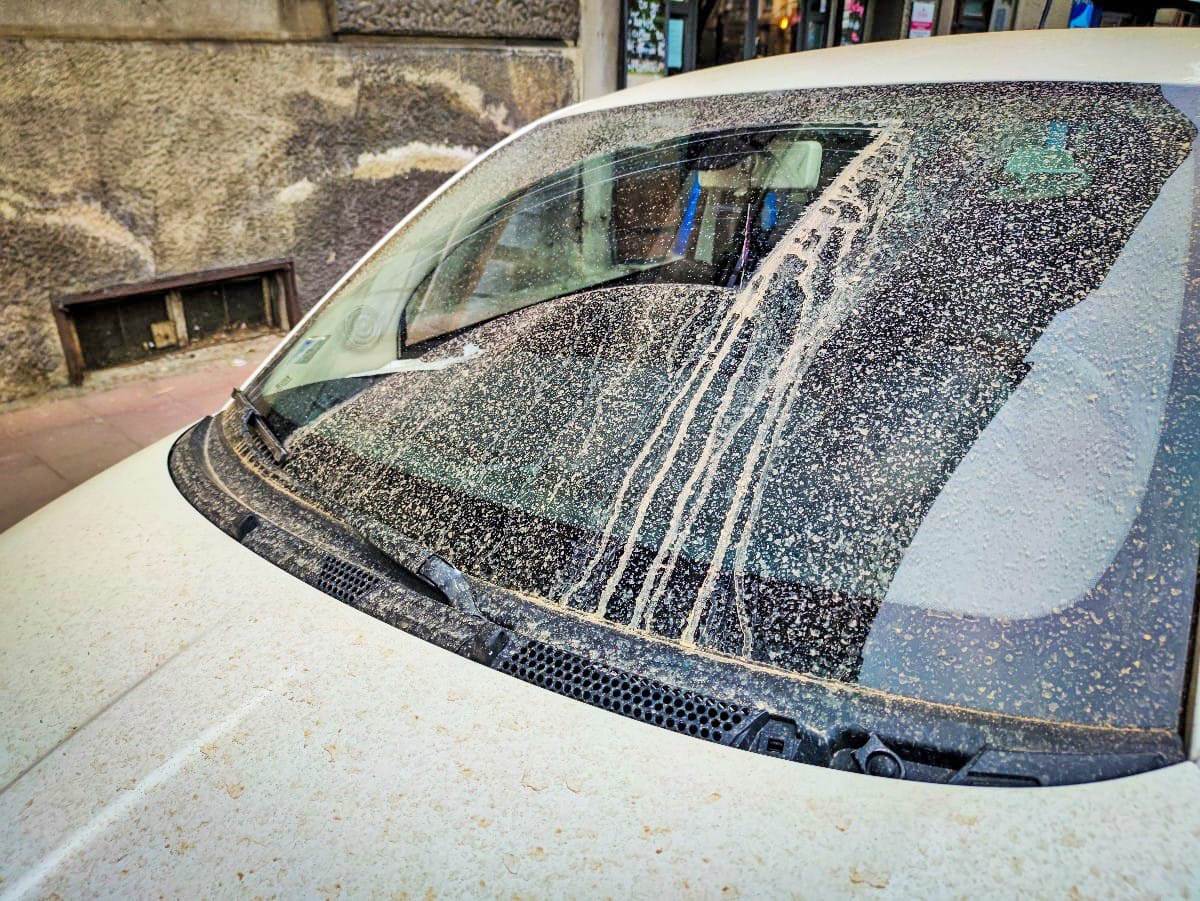 Žuta kiša isprljala automobile