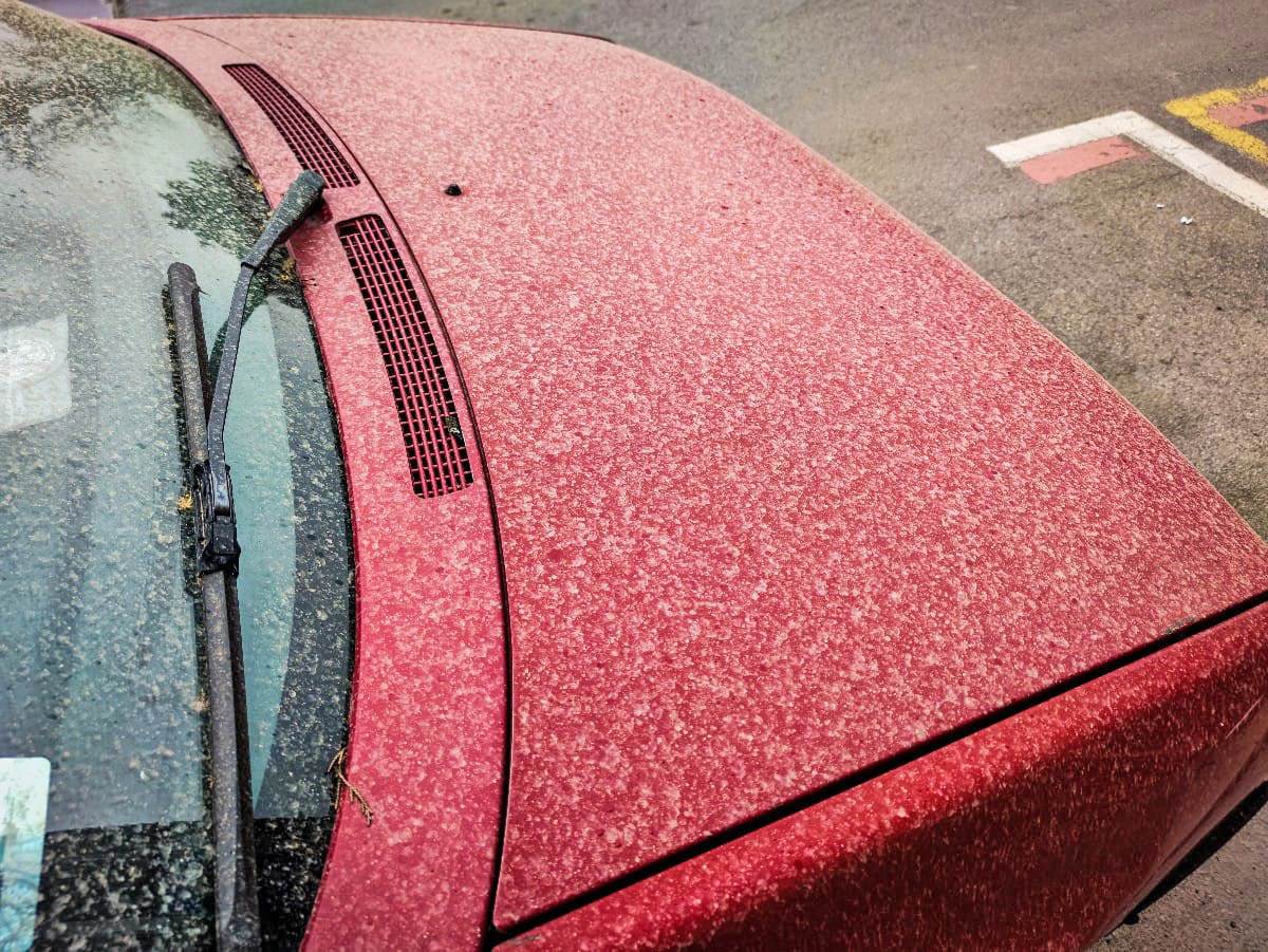 Žuta kiša isprljala automobile