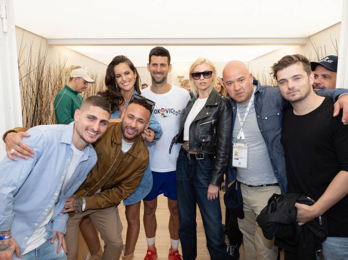 Novak Đoković, Nejmar, Marko Verati, Izabel Gulart, Stela Maksvel, manekenke