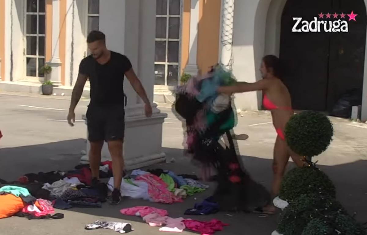 Zadrugari bacaju stvari Miljane Kulić nakon diskvalifikacije