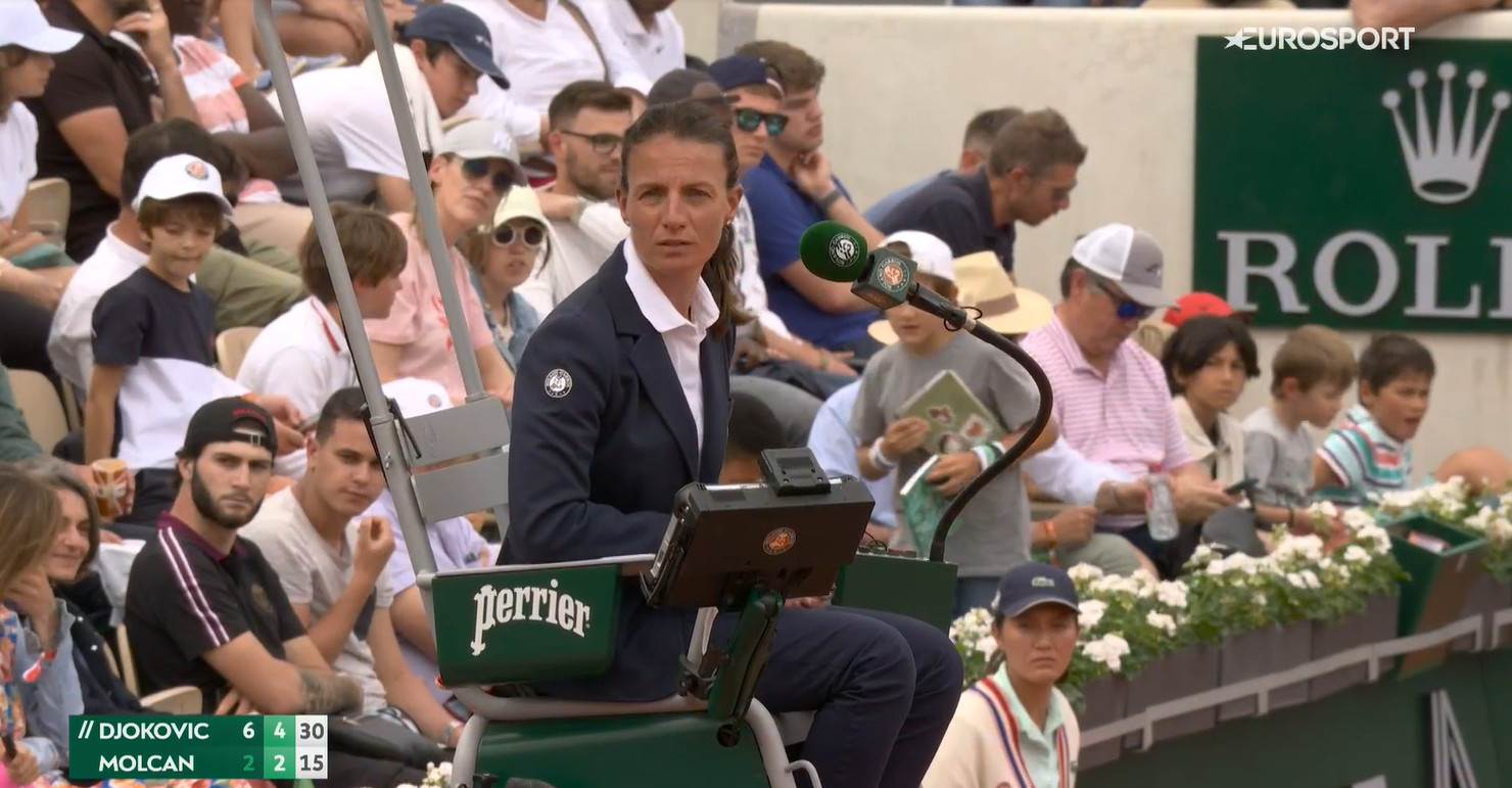 Novak Đoković i voditeljka Marion Bartoli pred Jelenom Đoković