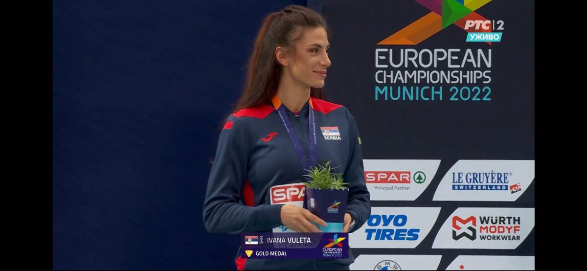 Ivana Španović Vuleta zlatna medalja i himna na Evropskom prvenstvu