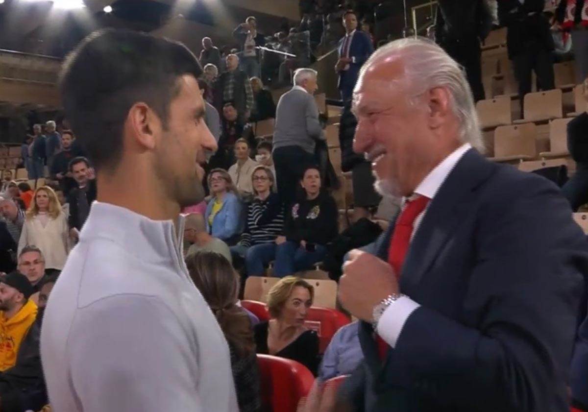 Novak Đoković na meču Partizan Monako