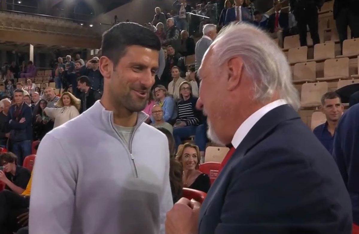 Novak Đoković na meču Partizan Monako