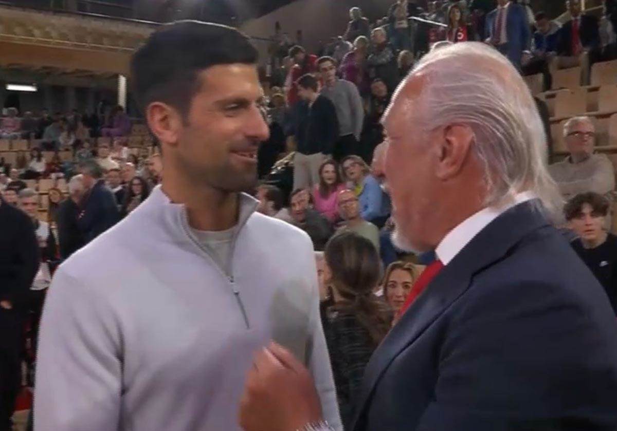 Novak Đoković na meču Partizan Monako