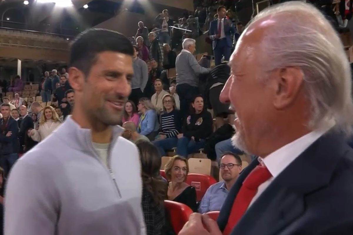 Novak Đoković na meču Partizan Monako