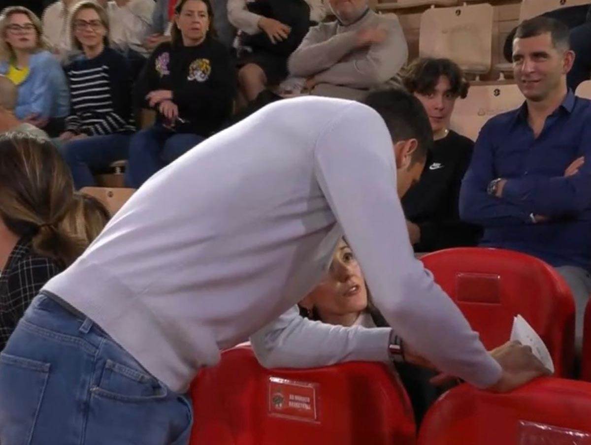 Novak Đoković na meču Partizan Monako