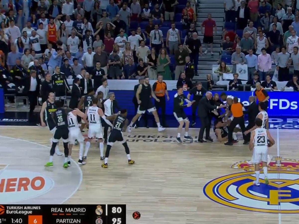 Tuča na Real Madrid Partizan