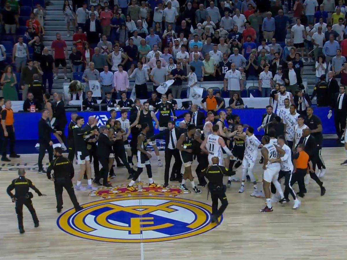 Tuča na Real Madrid Partizan