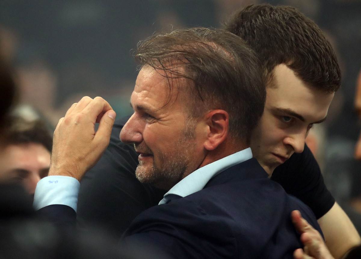 Ostoja Mijailović i Balša Koprivica slave titulu Partizana