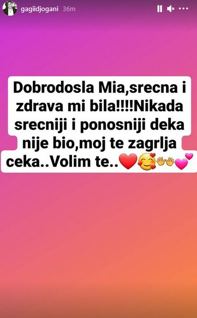 luna djogani porodila se gagi djogani cestitka