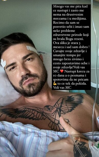 MC Stojan završio u bolnici