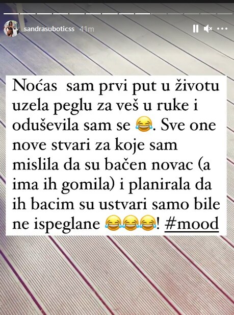 Aleksandra Subotić o peglanju