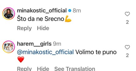 Mina spustila loptu i podržala Harem girls