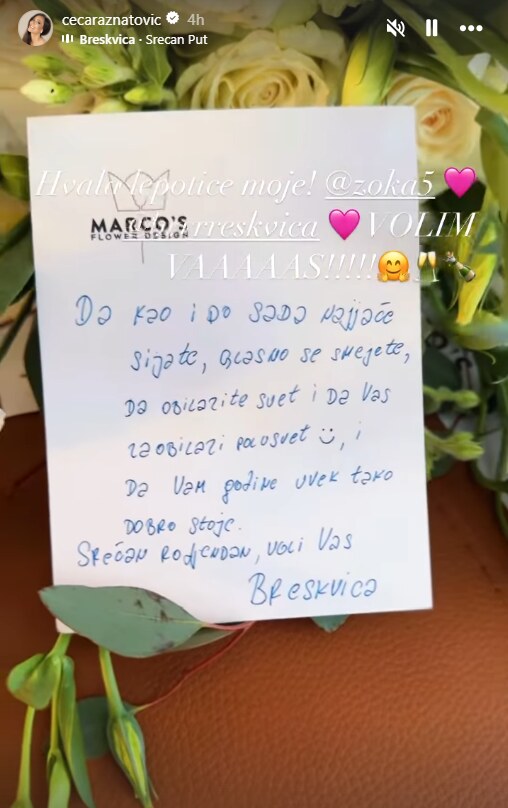Breskvicina čestitka Ceci za rođendan