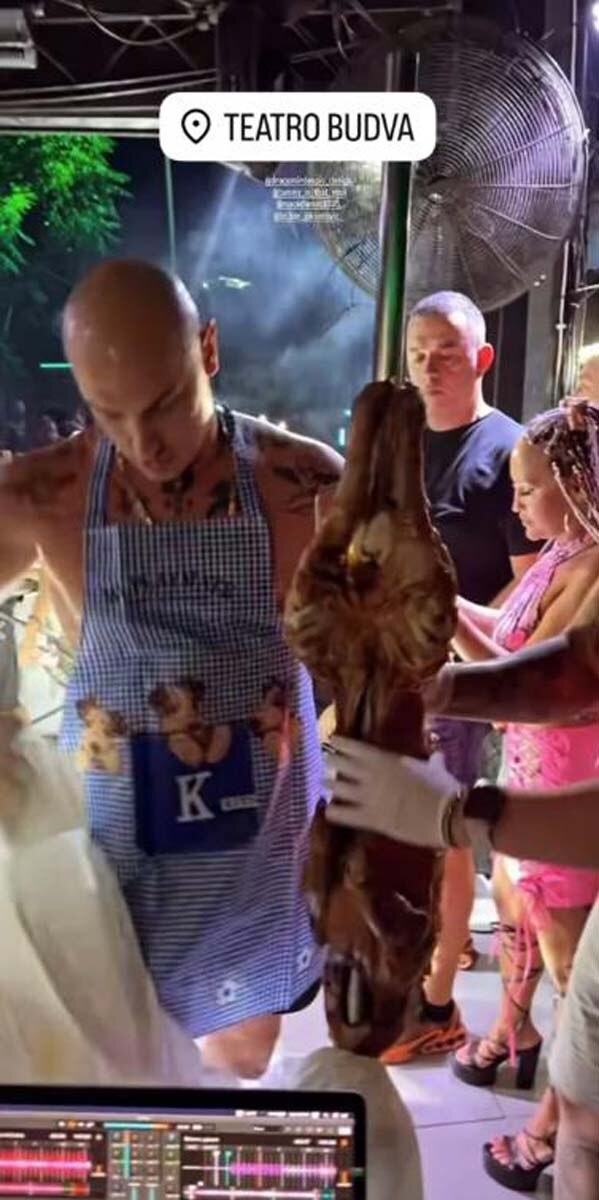 Desingerica jede jagnje na nastupu 1.jpg