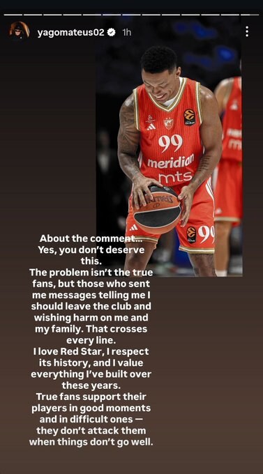 Objava Jaga dos Santosa o Crvenoj zvezdi i navijačima.