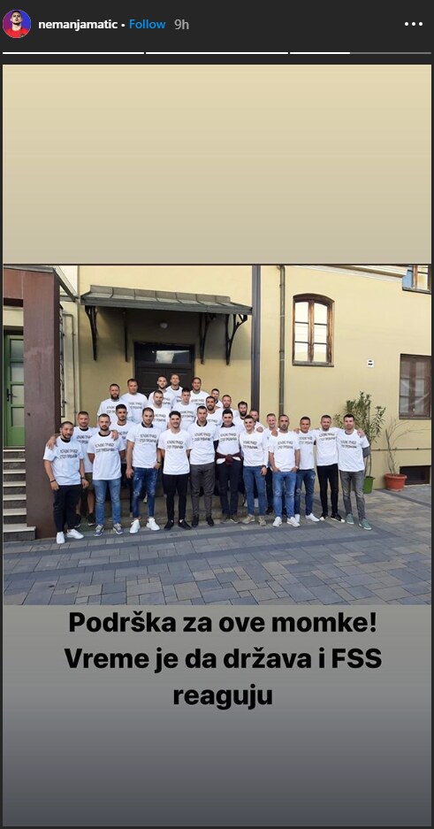 Nemanja Matić podržao bivše fudbalere FK Borac Čačak štrajk glađu da reaguju država i FSS