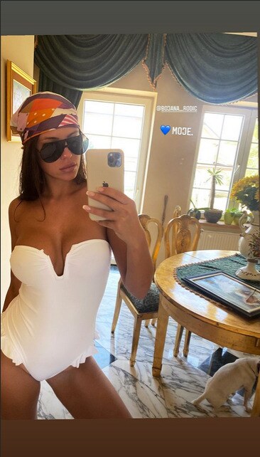 Bojana Rodić beli kupaći Mirko Šijan Instagram stori 