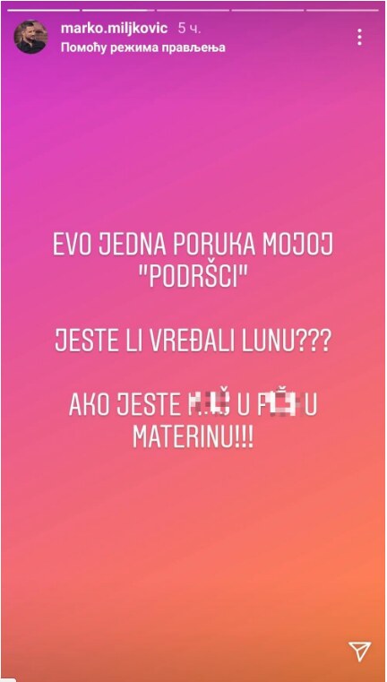 luna djogani marko miljkovic fanovi isprozivali luni marko im odgovorio