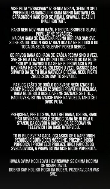 tijana milentijevic decko je pretukao oglasio se instagram foto