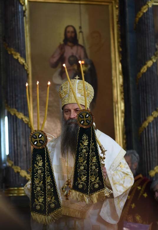 patrijarh porfirije ustolicenje uzivo saborna crkva fotografije
