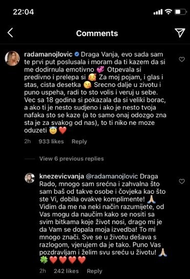 rada manojlović vanja knežević prepiska instagram