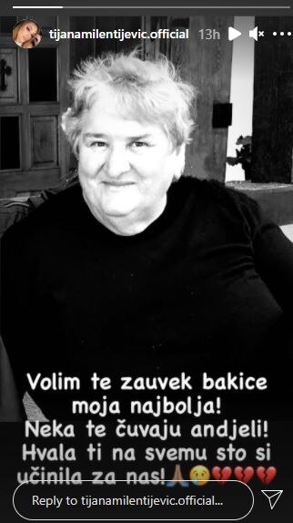 Tijana Em se oprostila od bake